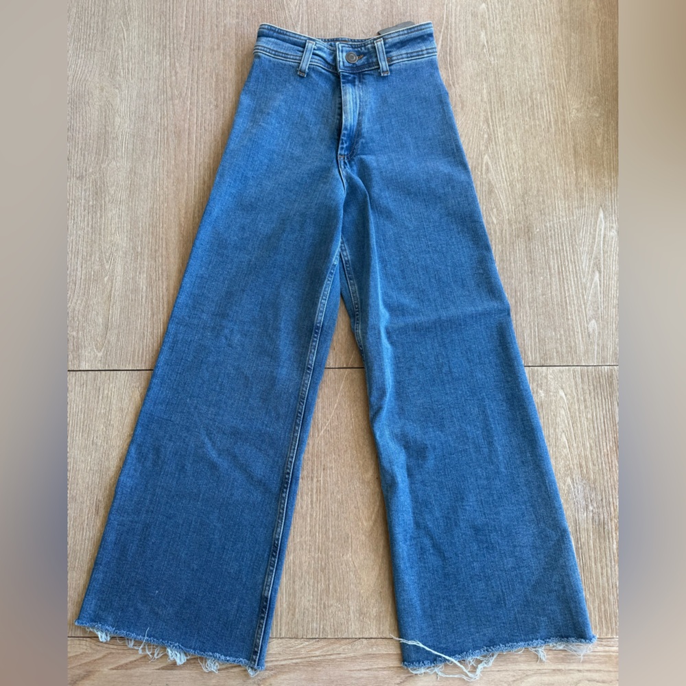 Zara Denim Flare Wide-Leg Jeans